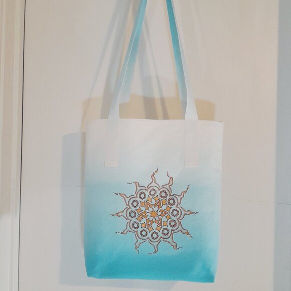 Handmade Handbags - Handmade - Ombre Light Blue Tote Bag